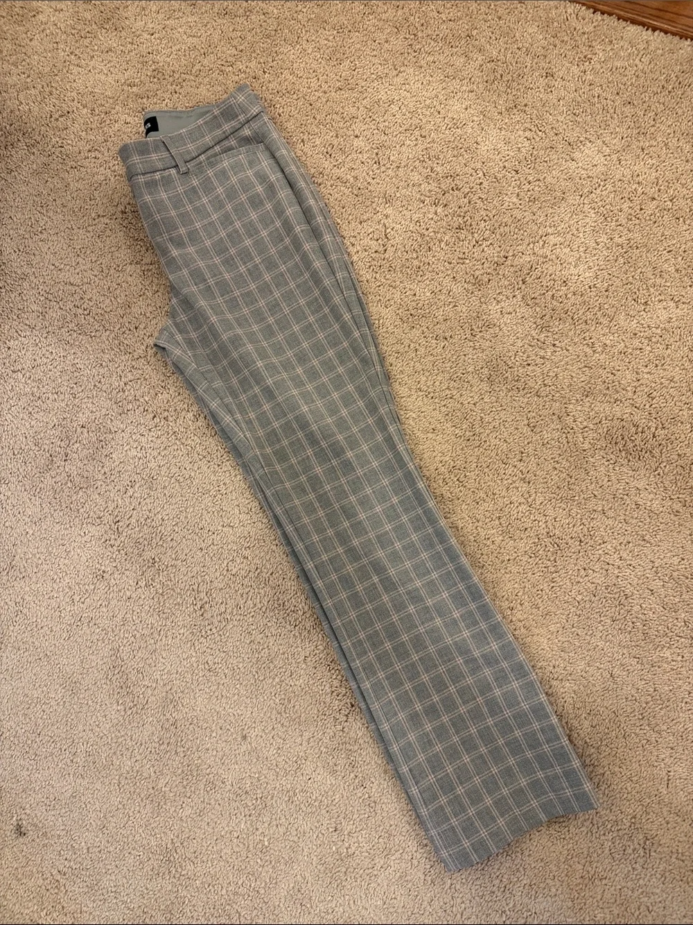 Women’s Gray Plaid Boot Cut Pants